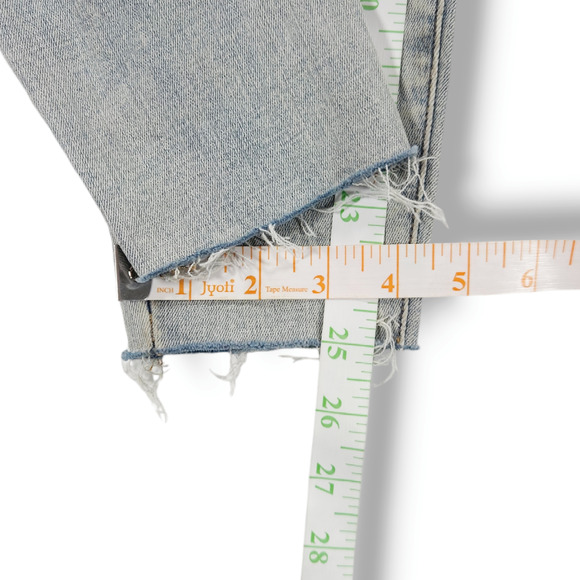 NWT Pistola Aline Distressed Skinny Crop Eco Denim Jeans Sz. 26x25 Lenox Blue - Picture 9 of 10